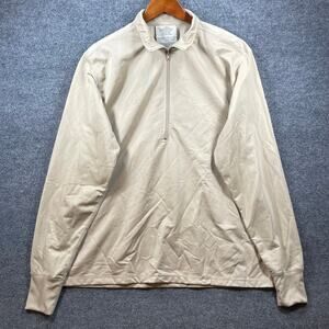 Active Force Apparel Sleeping Shirt Men's Large Beige 1/2 Zip Heat Retentive